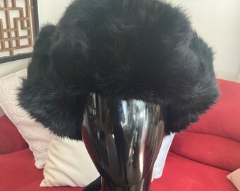 Vintage Faux Fur Trapper Hat Small Made in USA Vintage Faux Fur Trapper Hat Small Made in USA - Etsy main image 2