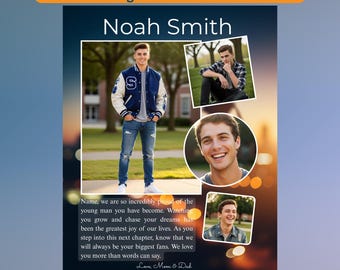Editable Senior Yearbook Ad Template: Full Page Graduation Tribute (Canva)