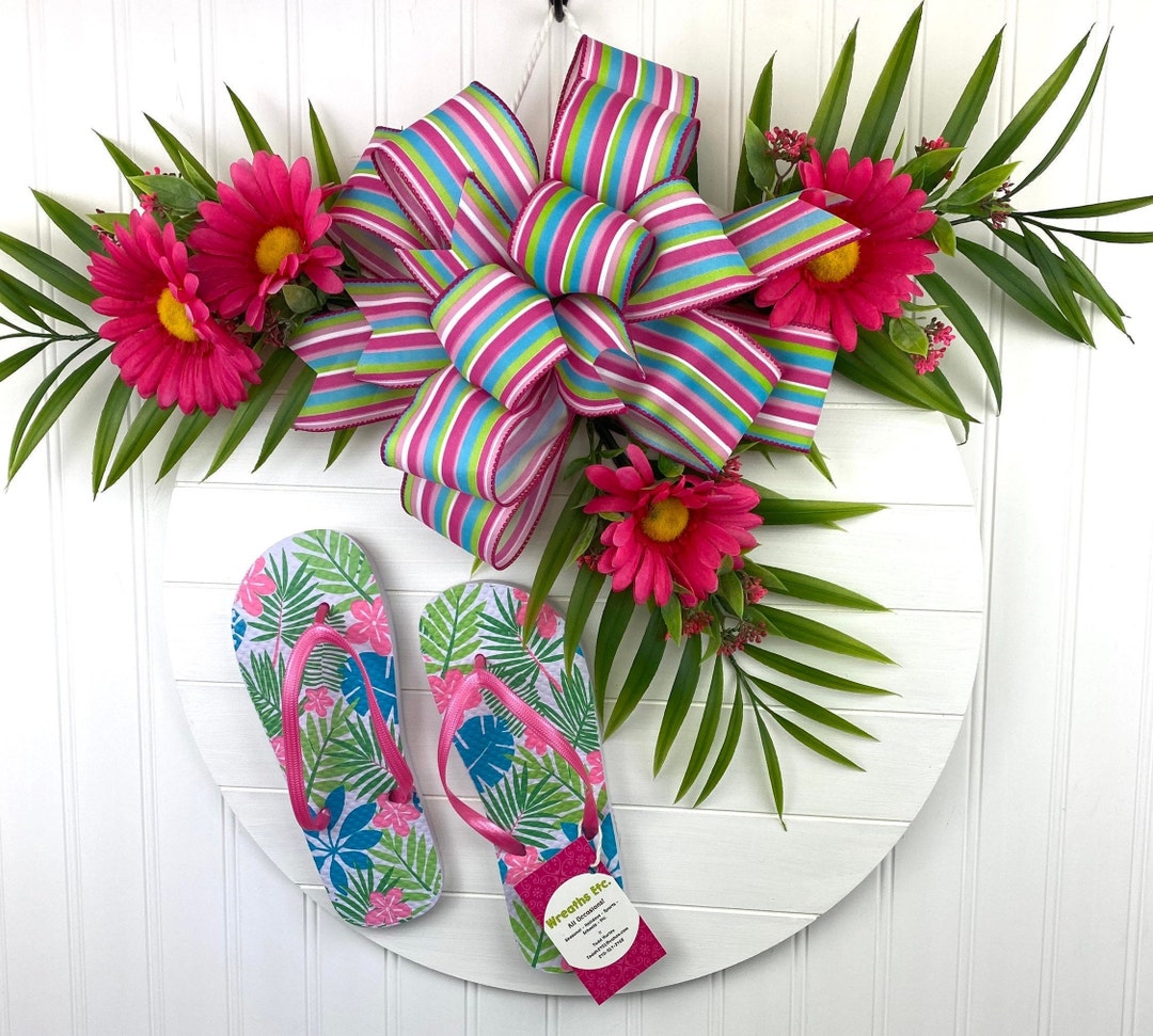 Flip Flop Door Hanger, Fun in the Sun, Flip Flops, Front Door Hanger ...