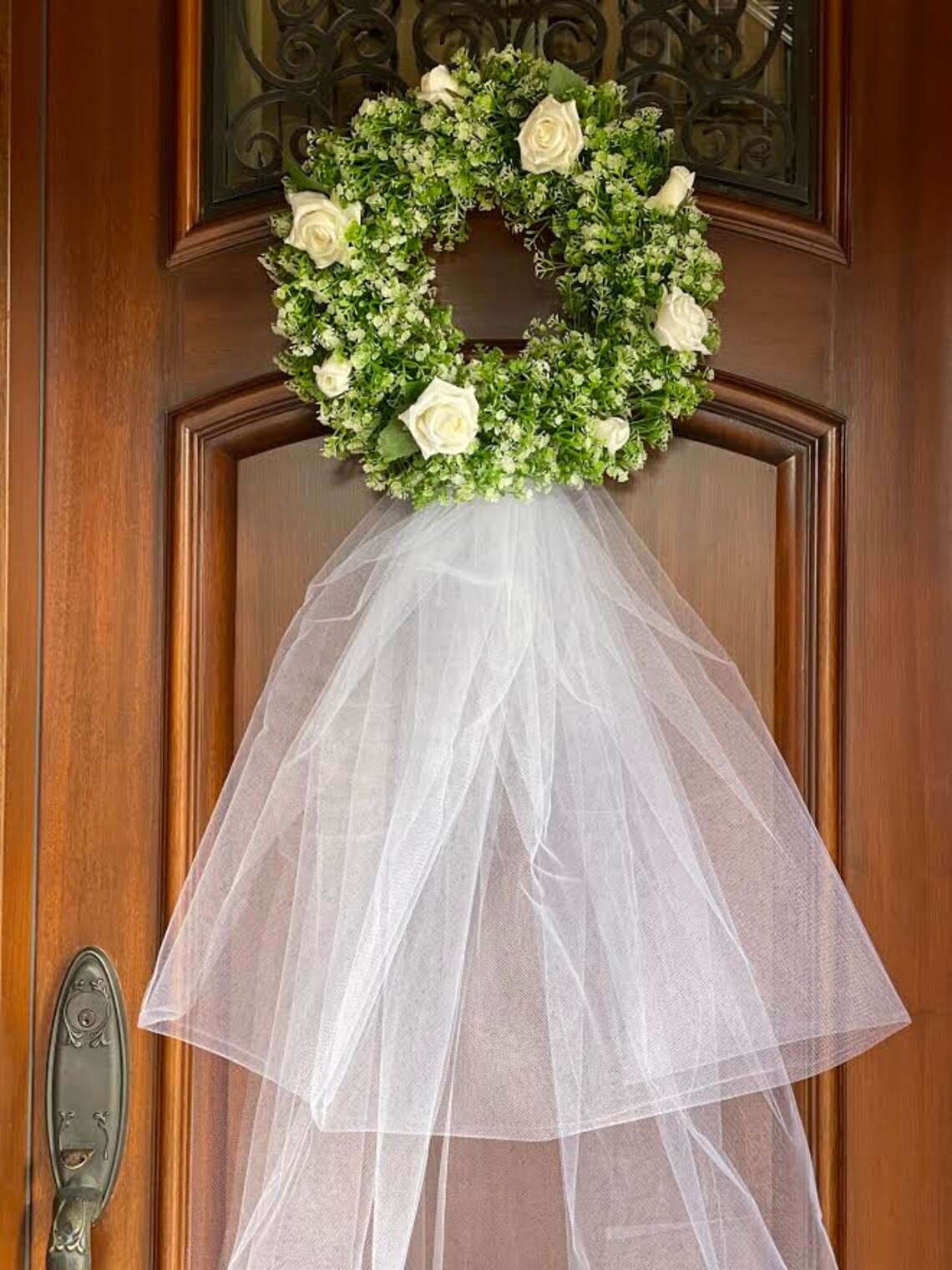Veil Wreath Wedding Veil Artificial Wreath Bridal Shower | Etsy