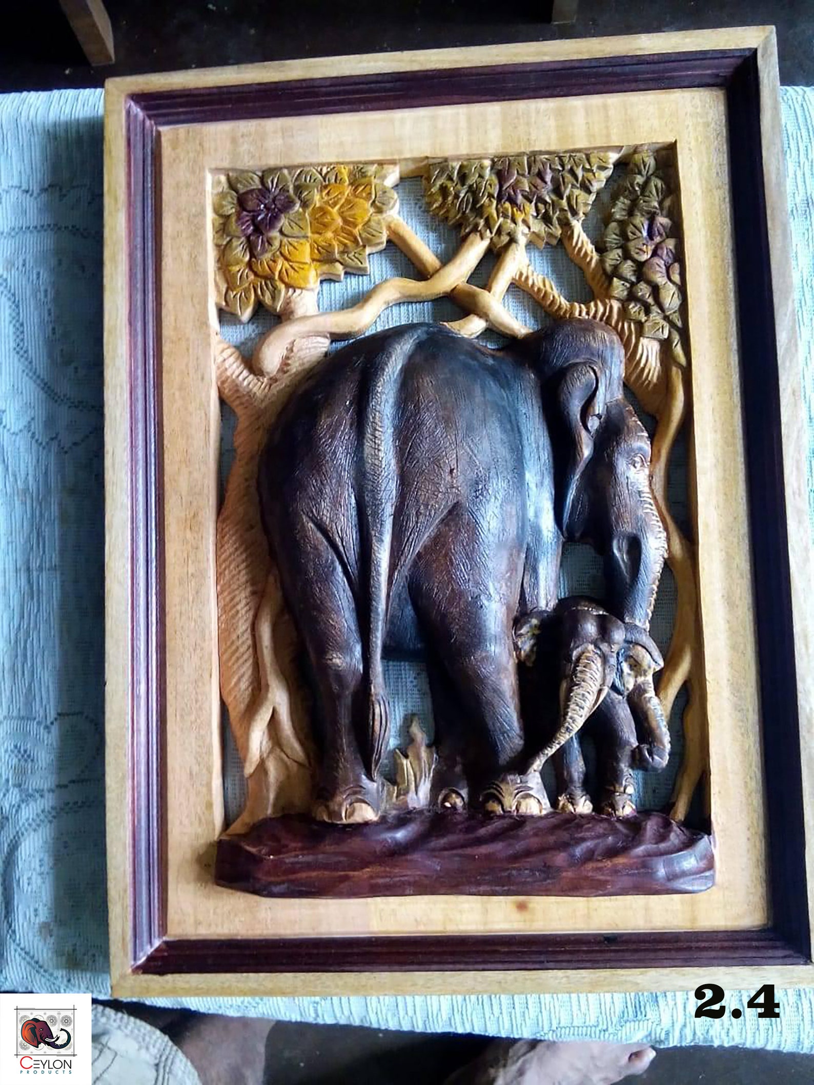 Wooden Elephant Carved Wall Art Gift For HerVintage | Etsy
