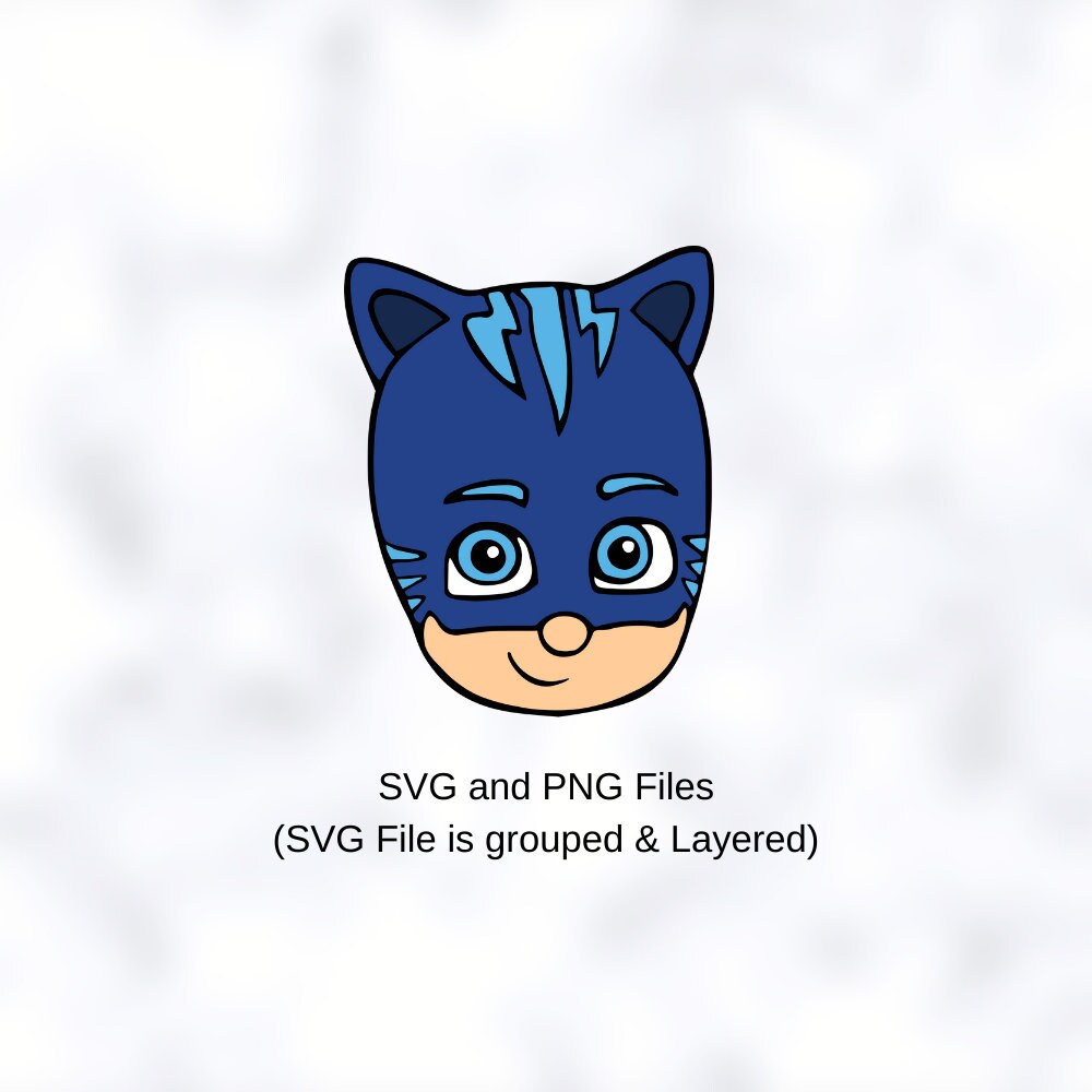 Download PJ enmascara Catboy SVG Catboy Face svg SVG agrupado y en | Etsy