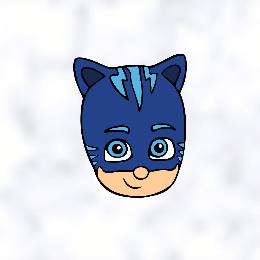 PJ Masks Catboy SVG Catboy Face svg Grouped and Layered SVG | Etsy