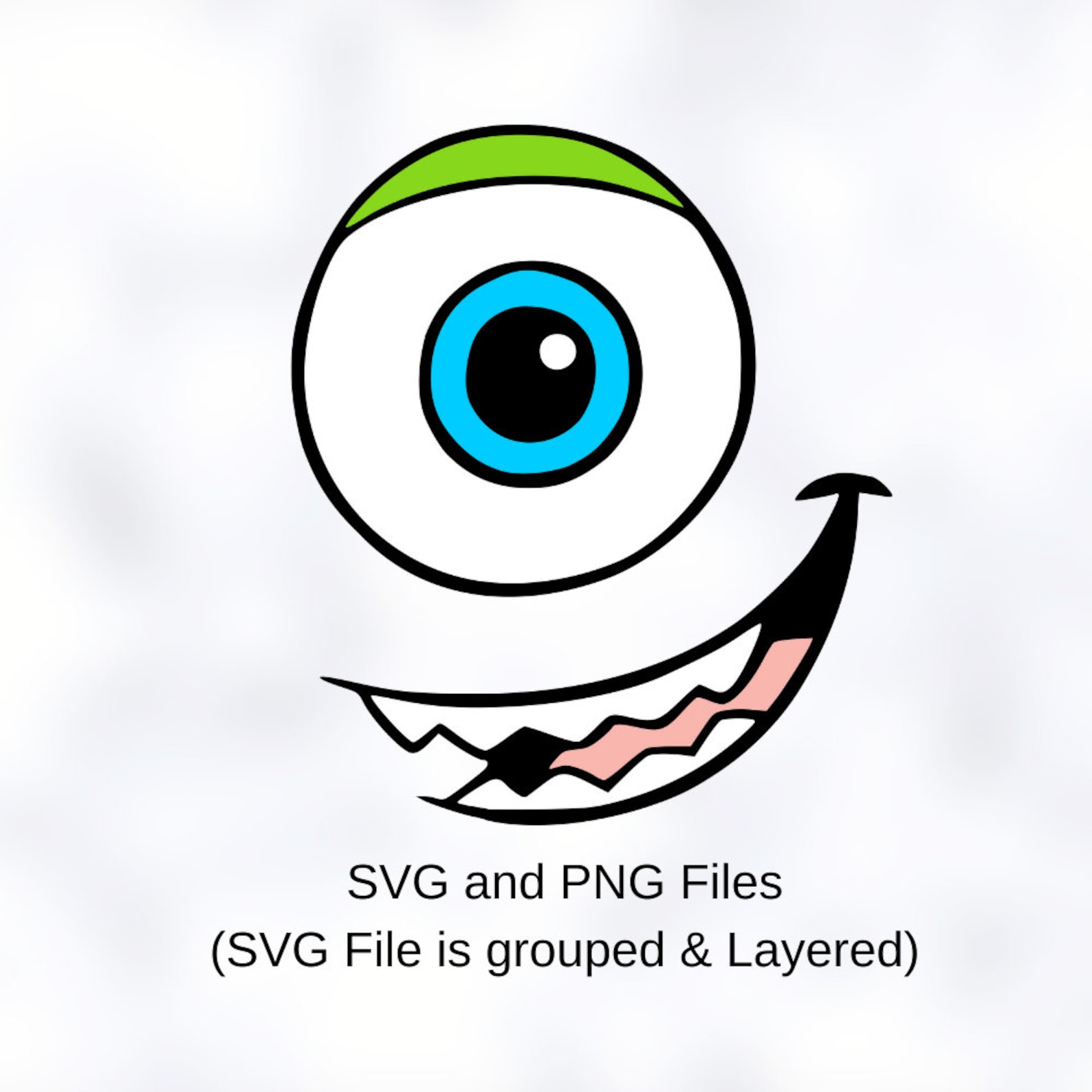 Mike Wazowski SVG Monsters Inc SVG SVG agrupado y en capas Etsy