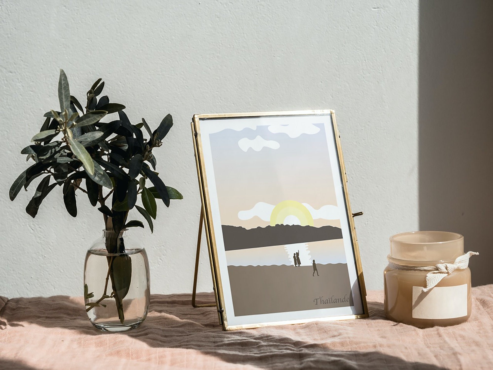 Affiche Voyage Plage Thaïlandaise