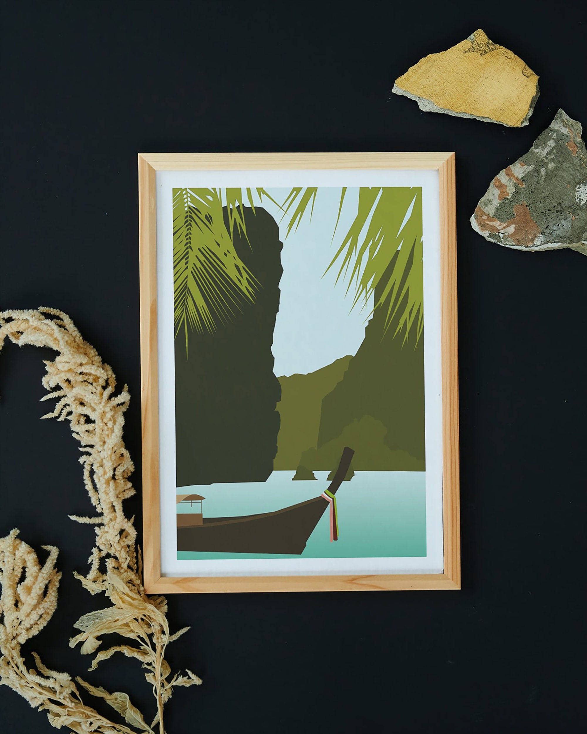 Affiche Voyage Long-Tail Boat Thaïlande