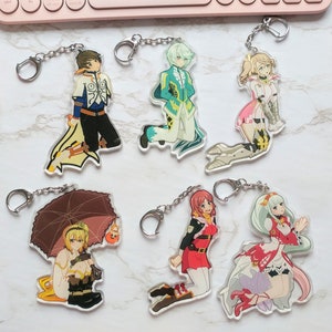 Tales of Zesteria tied up keychain charms earphone/earbud holder sexy tied up anime clear acrylic