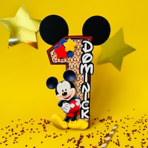 Mickey Theme 3D Letters | Mickey Birthday Decorations | Personalized 3D Letters