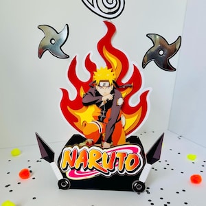 Centre de table Naruto | Centre de table personnalisé | Décoration d'anniversaire sur le thème Naruto
