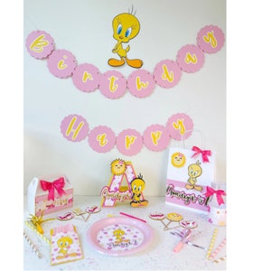 Yellow Bird Party Set | Tweety Party Decor | PIOLIN Decoration