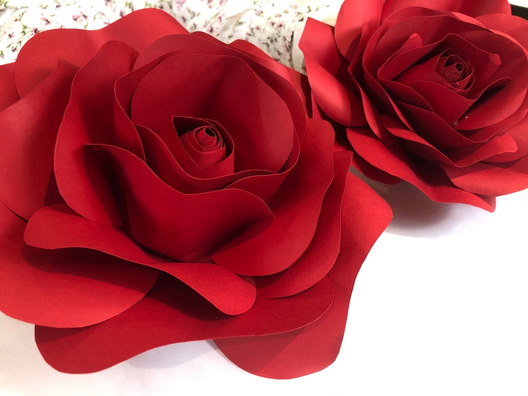 Rose Paper Flower Pattern | Medium Size | Downloadable | Printable - Etsy