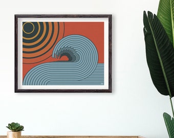 Wave At Sunset #2 Giclée Art Print