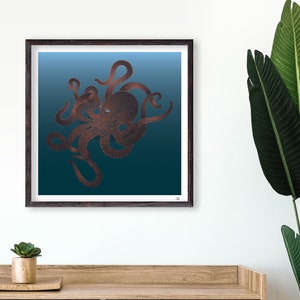 Riesen Oktopus Oktopus Giclée Kunstdruck