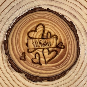 Heart Wood Slice Coasters