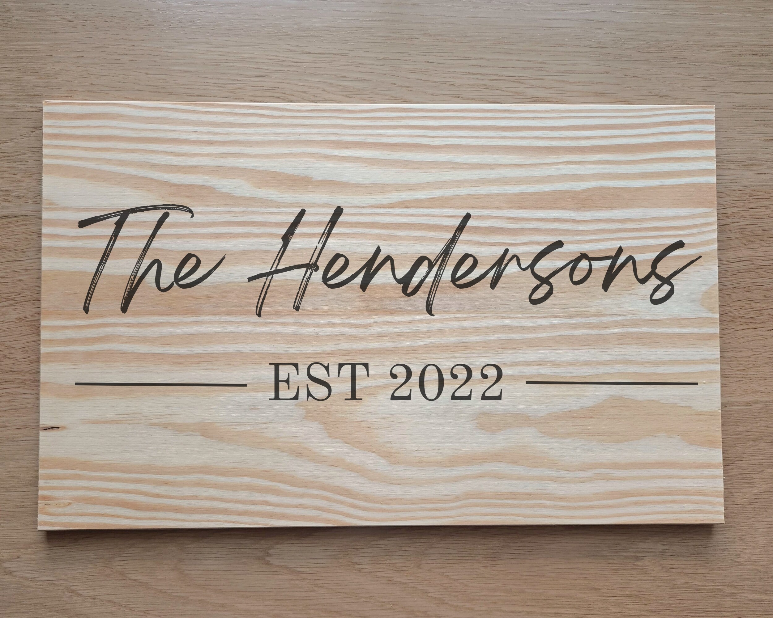 Personalized Rustic Wood Sign, Monogram Rectangle Sign, Family Sign ...