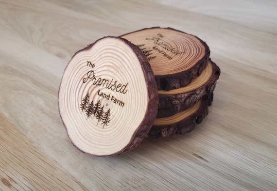 Family Wood Slice Coasters 