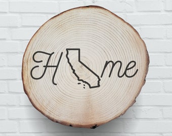 Home Wood Slice Sign