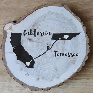 Long Distance Wood Slice Sign