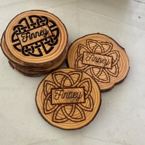 Irish Wood Slice Coasters