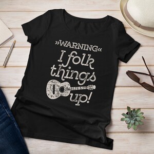 Funny folk music shirt, acoustic guitar player gift, acoustic guitarist premium Unisex T-Shirt