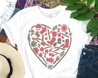 Plant t-shirt, Gardener's heart shirt, garden heart premium unisex t-shirt