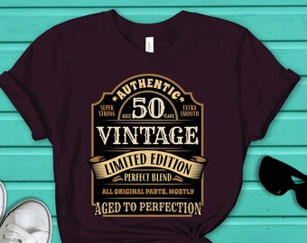 50th Birthday shirt, funny 50th birthday gift, vintage 50 limited edition, Whiskey Bithday Premium Unisex T-Shirt