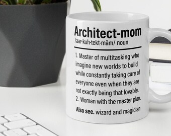 Architect Mom gift, architect mom definition glossy mug