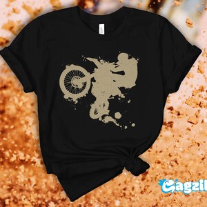 Dirty dirt bike motorcycle splatter dried mud crackle in abstract design Short-Sleeve Unisex T-Shirt