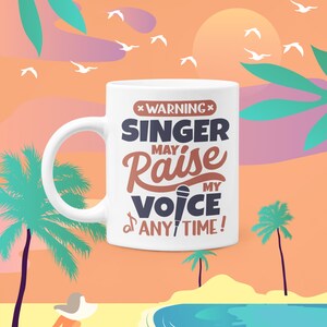 Funny singer mug, singer gift, funny vocalist white glossy mug
