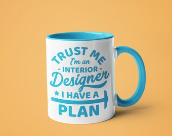 Funny Interior Designer mug with accent color