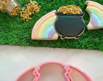 3D DRUCK DATEIEN St. Patrick es Day Pot of Gold Shamrock Keksausstecher Puzzle Kekse 3D gedruckt