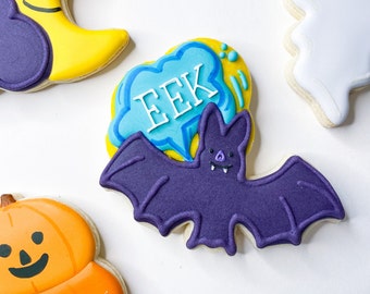 Vintage Halloween Cookie Cutters Talkative Ghost Witch Pumpkin Cute Bat Moon Cloud Spooky Cookies