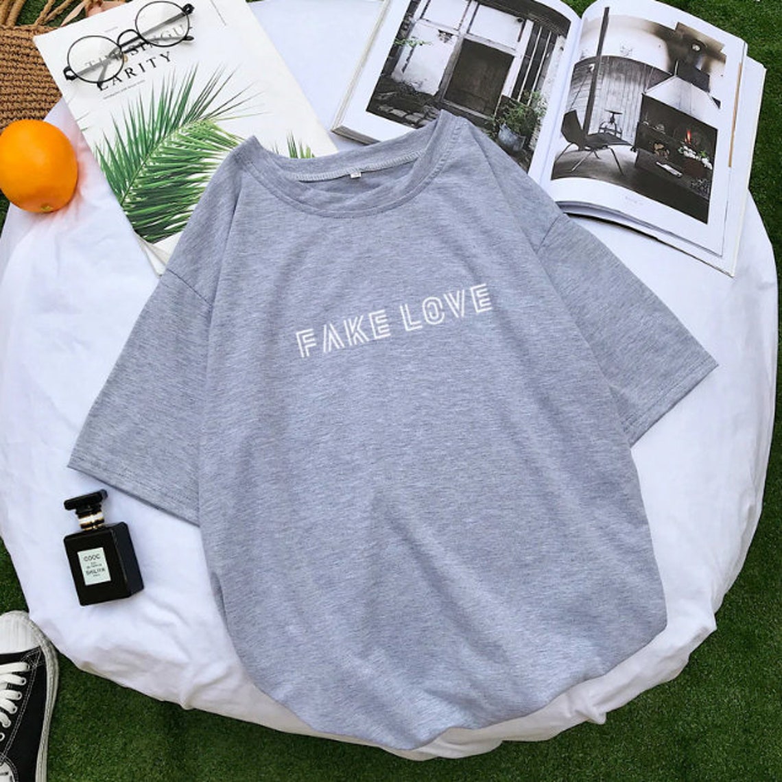 BTS Fake Love T shirt Logo tour merch Bangtan boys Love Etsy