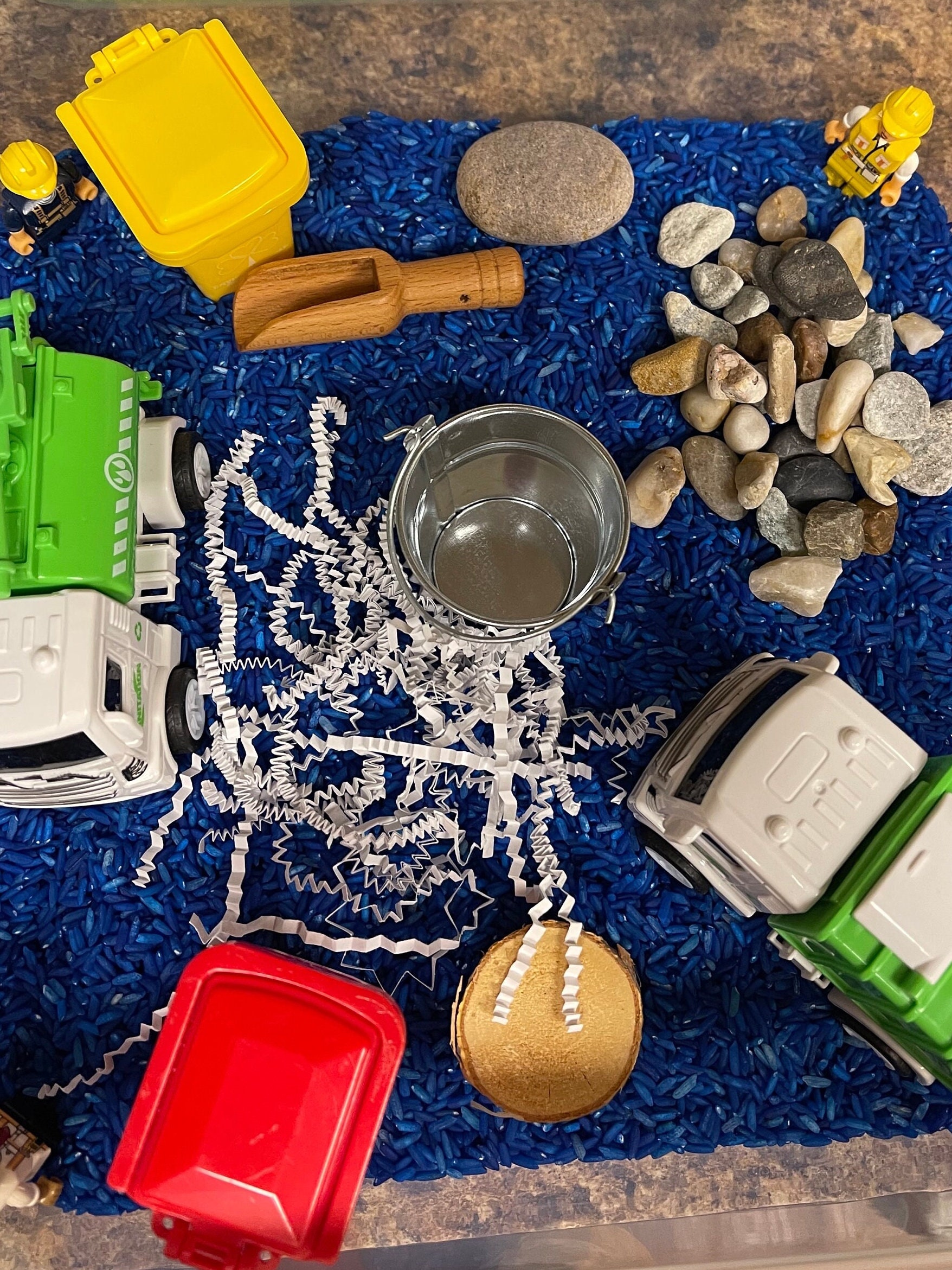 Garbage Truck Toy Sensory Bin Recycling Toy Recycling Etsy