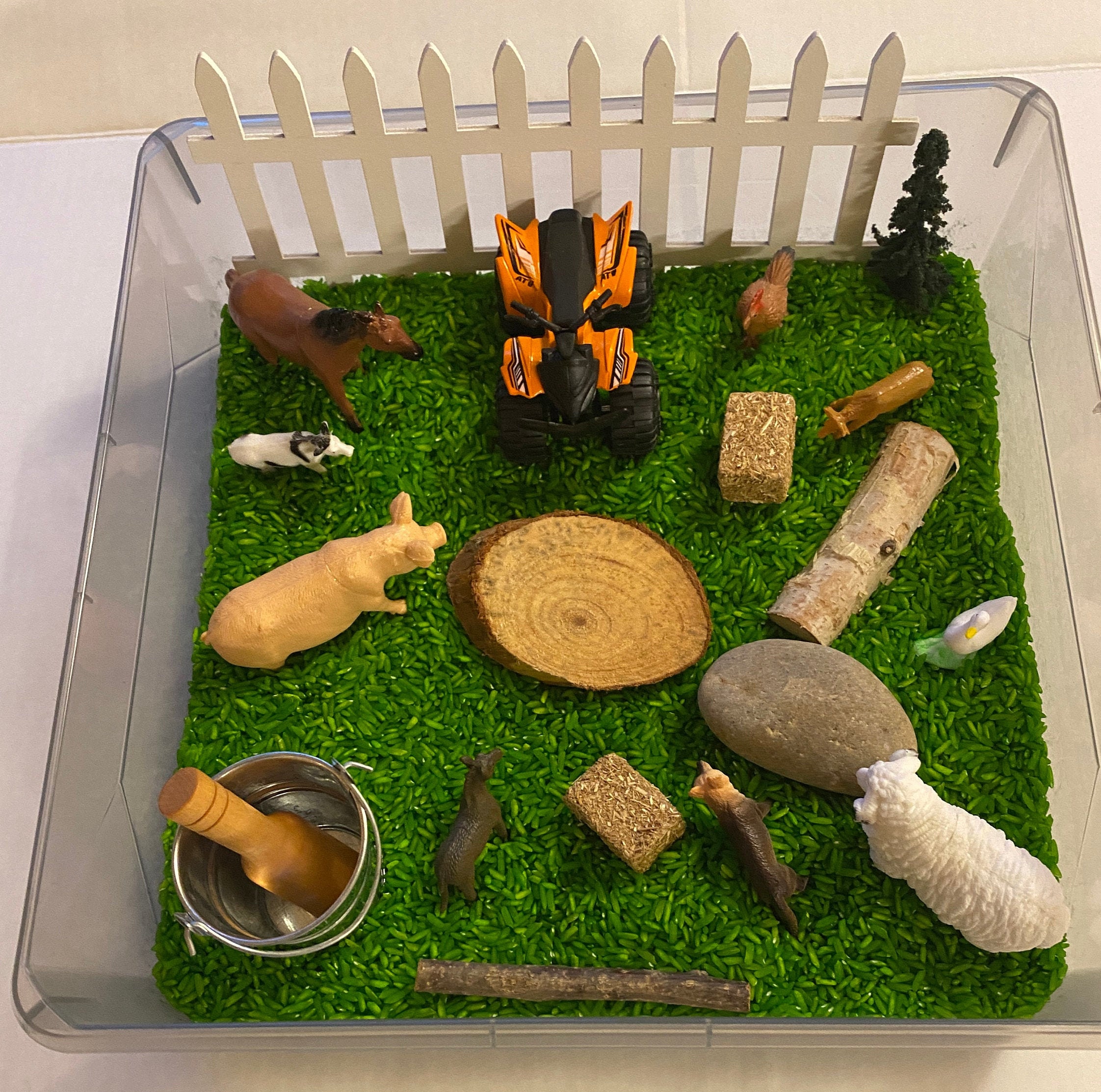 Farm Sensory Bin Farm Sensory Box Farm animals Sensory Kit Etsy