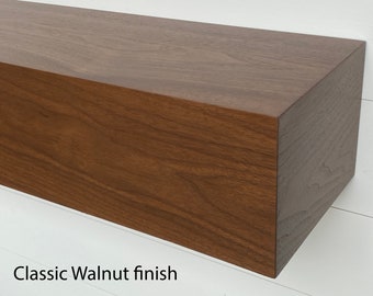 Walnut Wood Mantel, Mantle, Floating Shelf