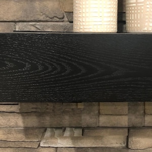 Black Wood Mantel, Mantle, Floating Shelf