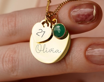 21st Birthday Gift, 16th 18th 25th 30th Birthday Gift For Her, Milestone Jewellery Gifts, Custom Name Necklace, Personalised Daughter Gift