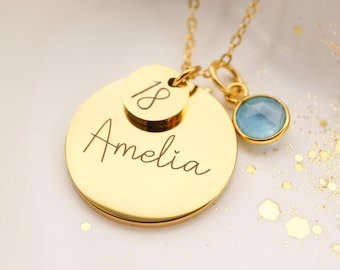 18e 21e 30e anniversaire, Cadeau d'anniversaire personnalisé, Bijoux d'étape, Collier prénom personnalisé