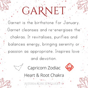 Raw Garnet Necklace January Birthstone 2nd Anniversary - Etsy