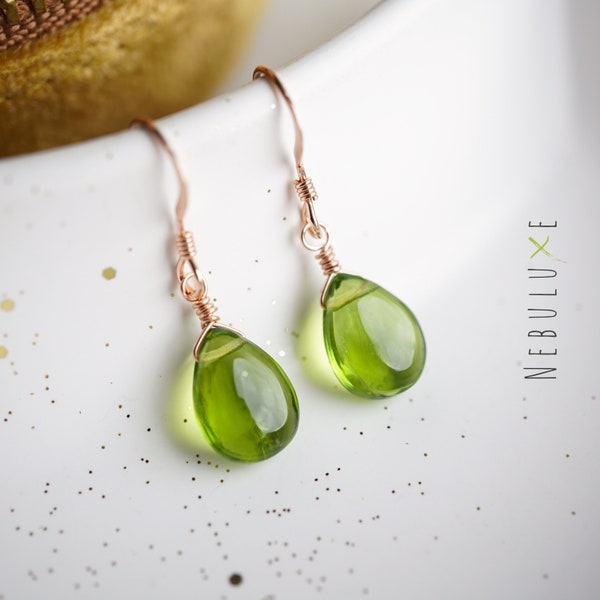 Peridot Earrings, Gemstone Earrings, Peridot Jewelry, August Birthstone, Birthstone Earrings, 16th Wedding Anniversary Jewelry