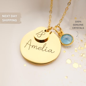 Personalised Birthday Gift, 18th 21st 30th Birthday Gift For Her, Milestone Jewelry Gifts, Custom Name Necklace, Personalised Daughter Gift