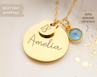 Personalised Birthday Gift, 18th 21st 30th Birthday Gift For Her, Milestone Jewelry Gifts, Custom Name Necklace, Personalised Daughter Gift