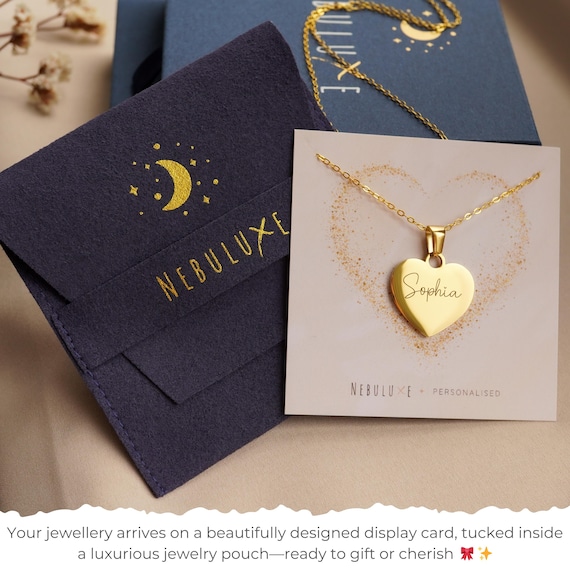 Collana Con Cuore Con Foto Incisa In Argento 925 Collana