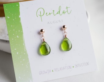Peridot Earrings, August Birthstone Earrings, Crystal Earrings, Birthstone Earrings, Peridot Jewelry, Unique Earrings, Teardop Earrings