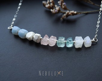 Anxiety Relief Necklace • Rough Gemstone Necklace • Raw Crystal Necklace • Empath Protection Necklace • Anxiety Necklace • Wealth Necklace