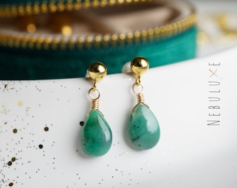 Emerald Earrings, May Birthstone, Crystal Earrings, Birthstone Earrings, Emerald Jewelry, May Birthday Gift, Mother's Day Gift, Emerald Gift