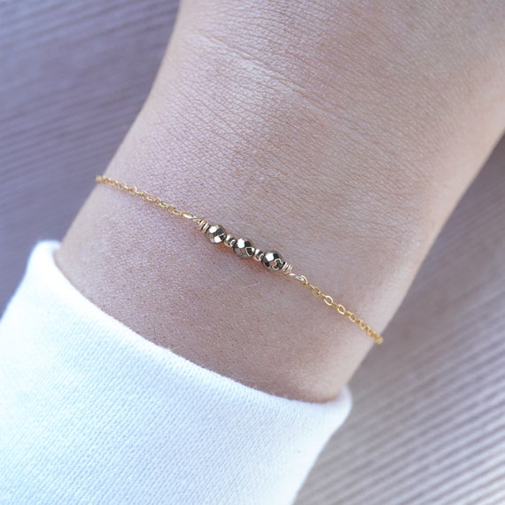 Pyrite Bracelet Birthstone Bracelet Leo 