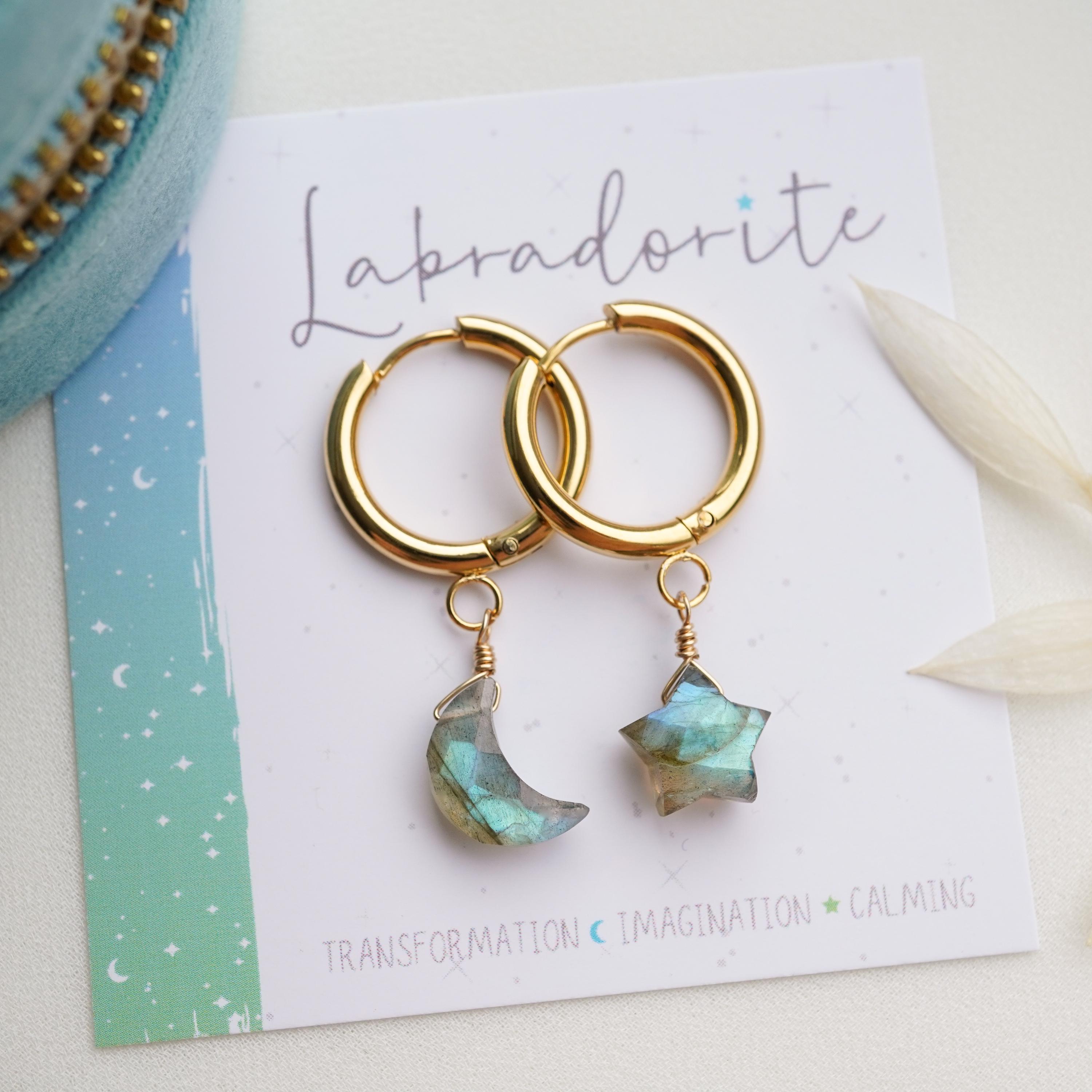 Boucles D'Oreilles Étoiles En Argent 925 Avec Cristaux - Clou D'Oreille Ciel Étoilé Pour Femme Ou Fille - 3