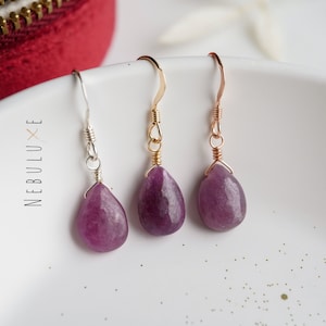 Ruby Earrings, July Birthstone, Ruby Jewelry, Crystal Earrings, 40th Anniversary Gift, Summer Jewelry, Cancer Sign Earrings, 21st Birthday